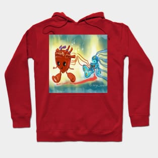 the heart and the robot in running love Hoodie